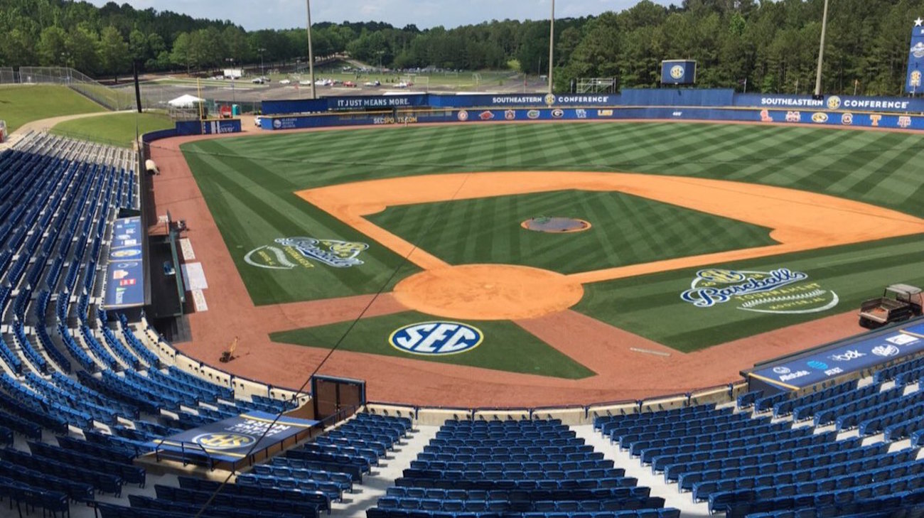 The SEC Baseball Tournament field in Hoover.