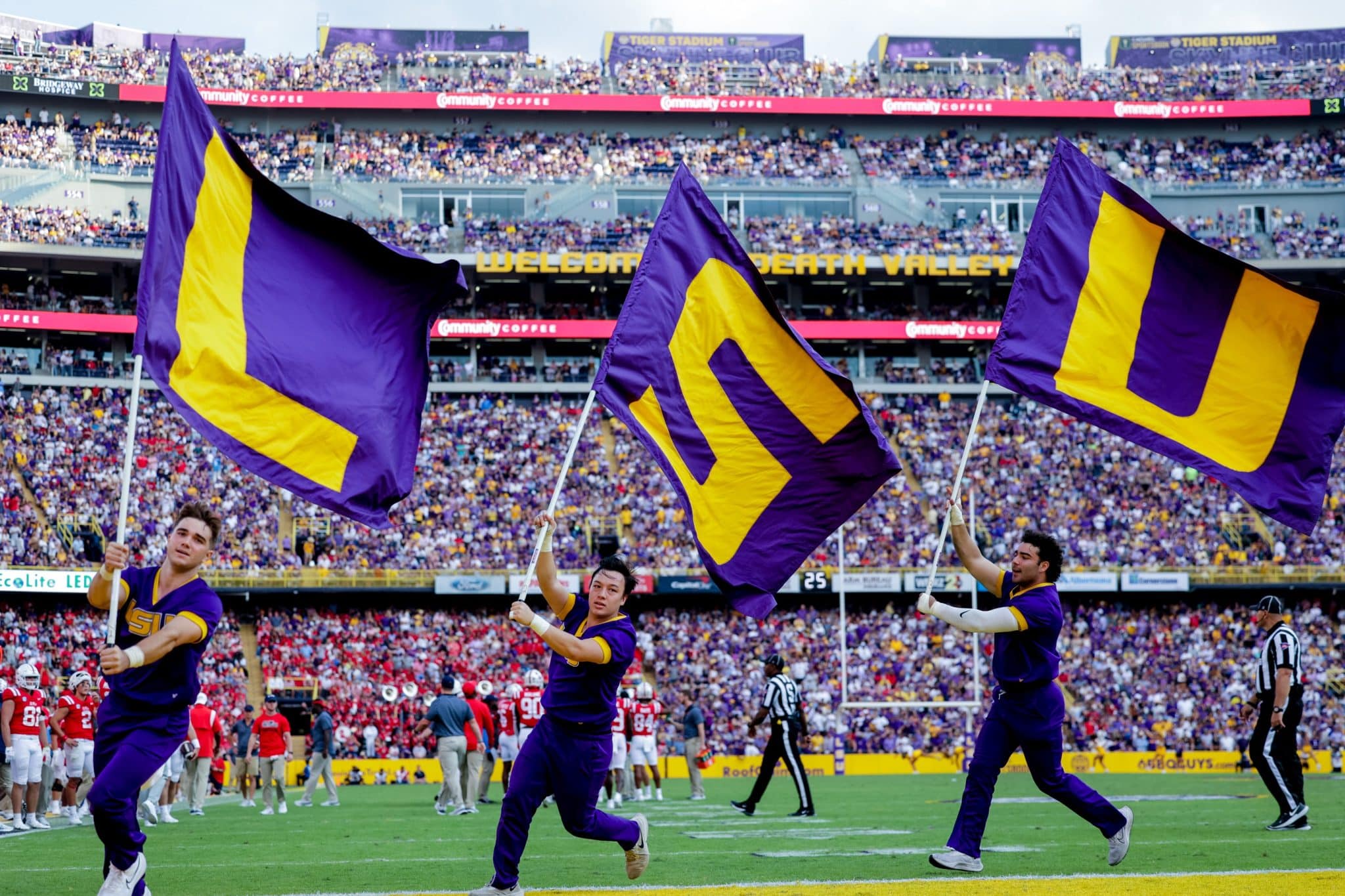 LSU flags.
